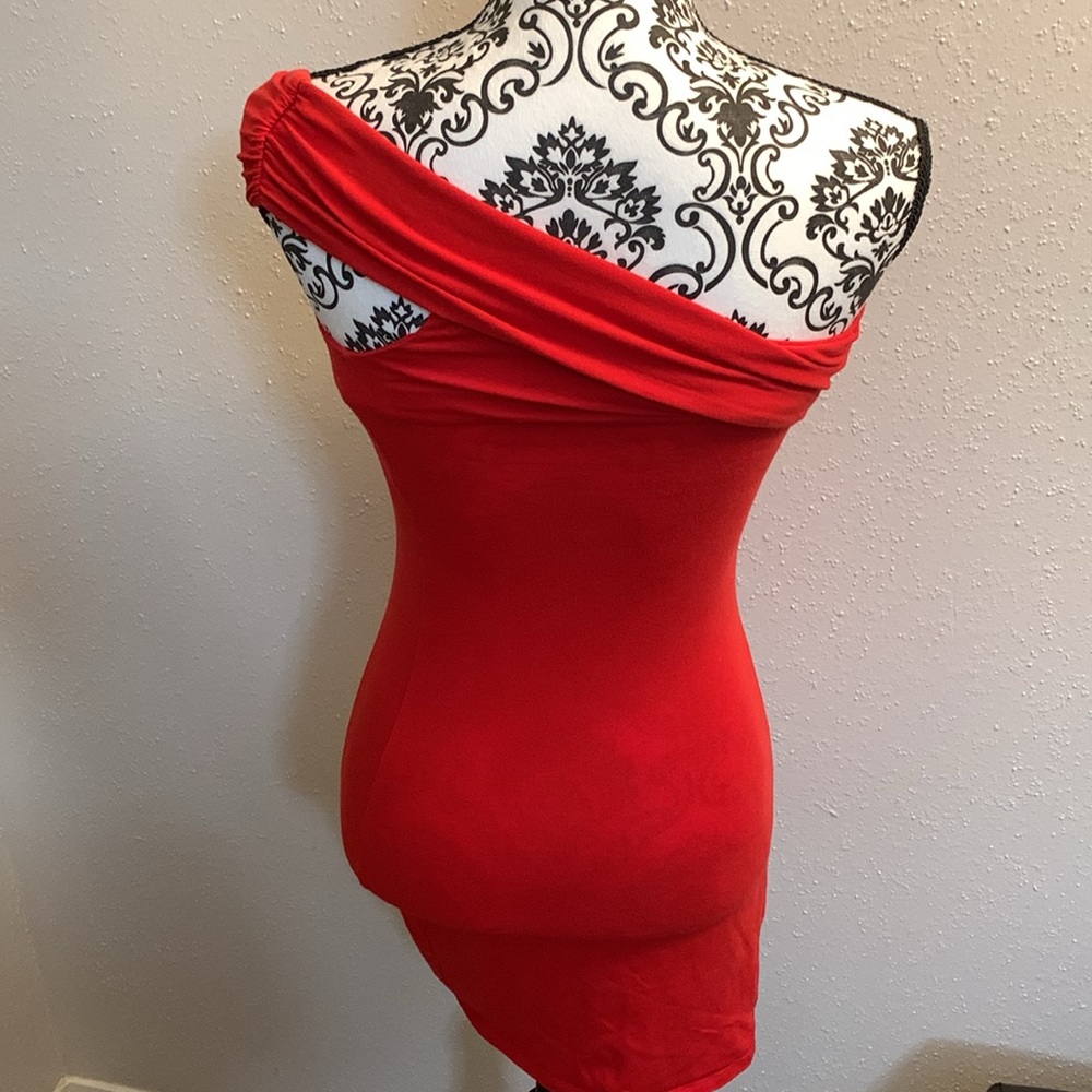 Red Mini Dress - Picture 4 of 8